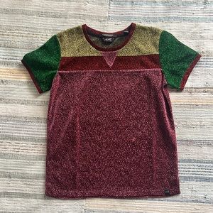 Scotch & Soda metallic t-shirt
